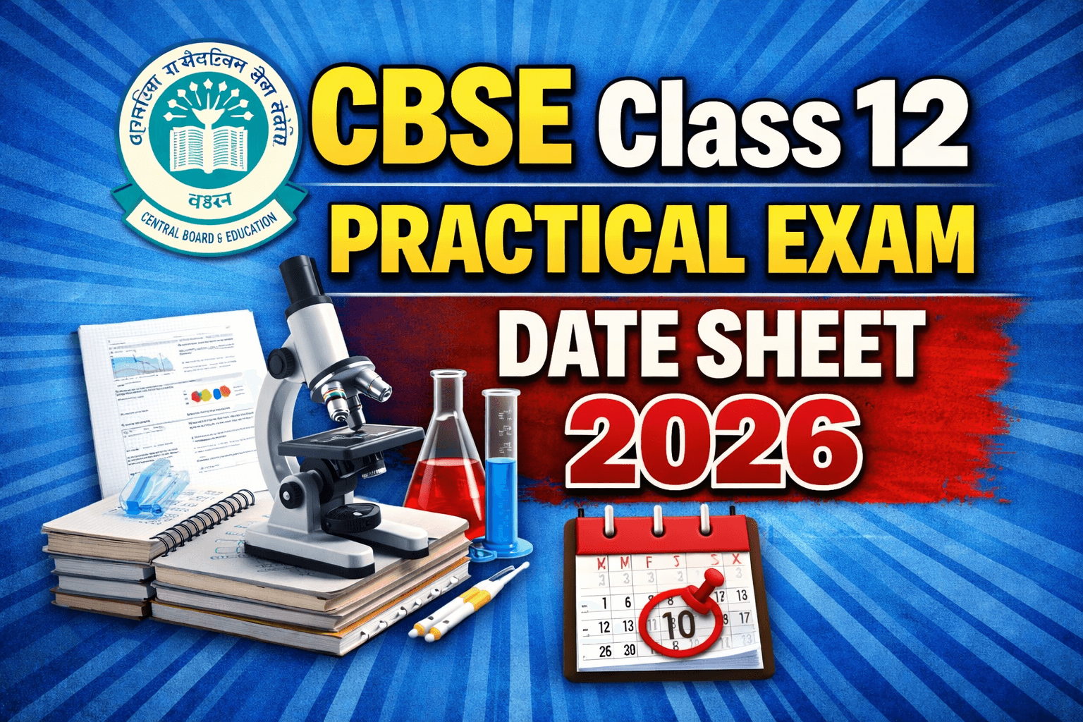 CBSE Class 12 Practical Exam Date Sheet 2026