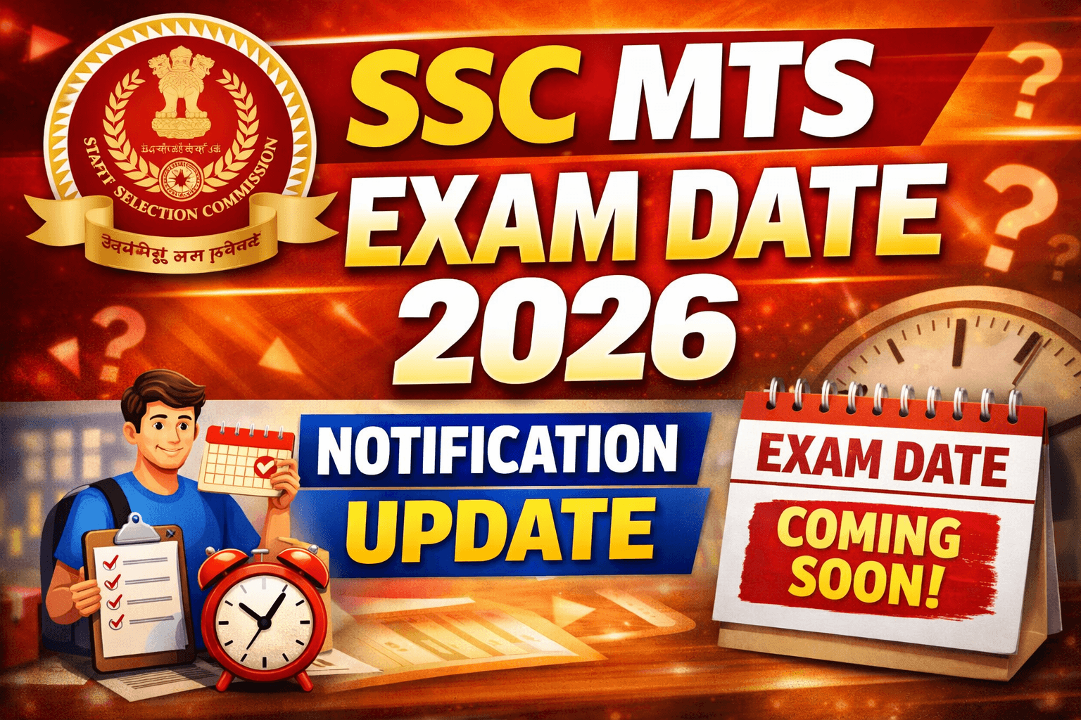 SSC MTS Exam Date 2026 Notification Update