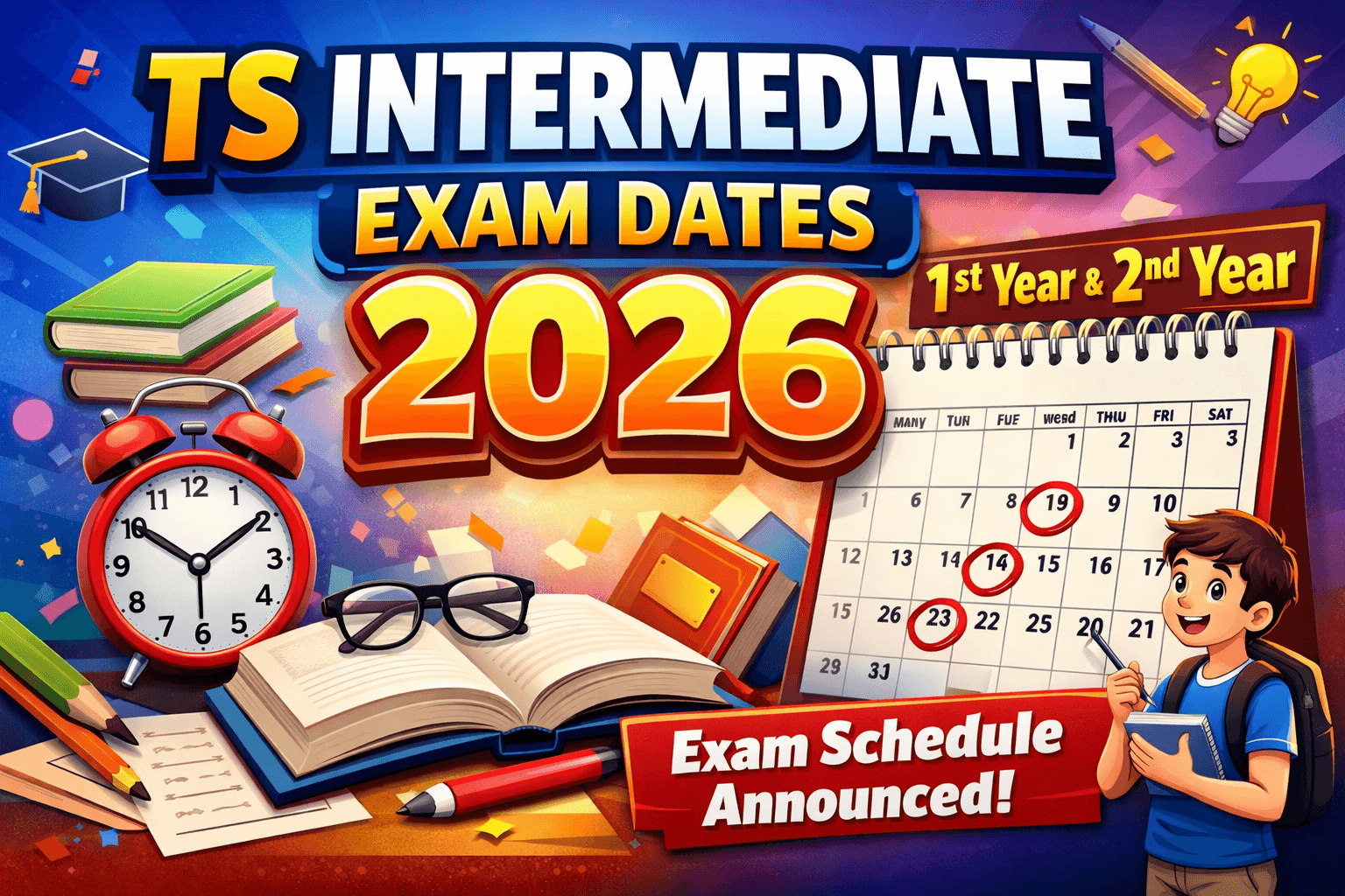 TS Intermediate Exam Dates 2026