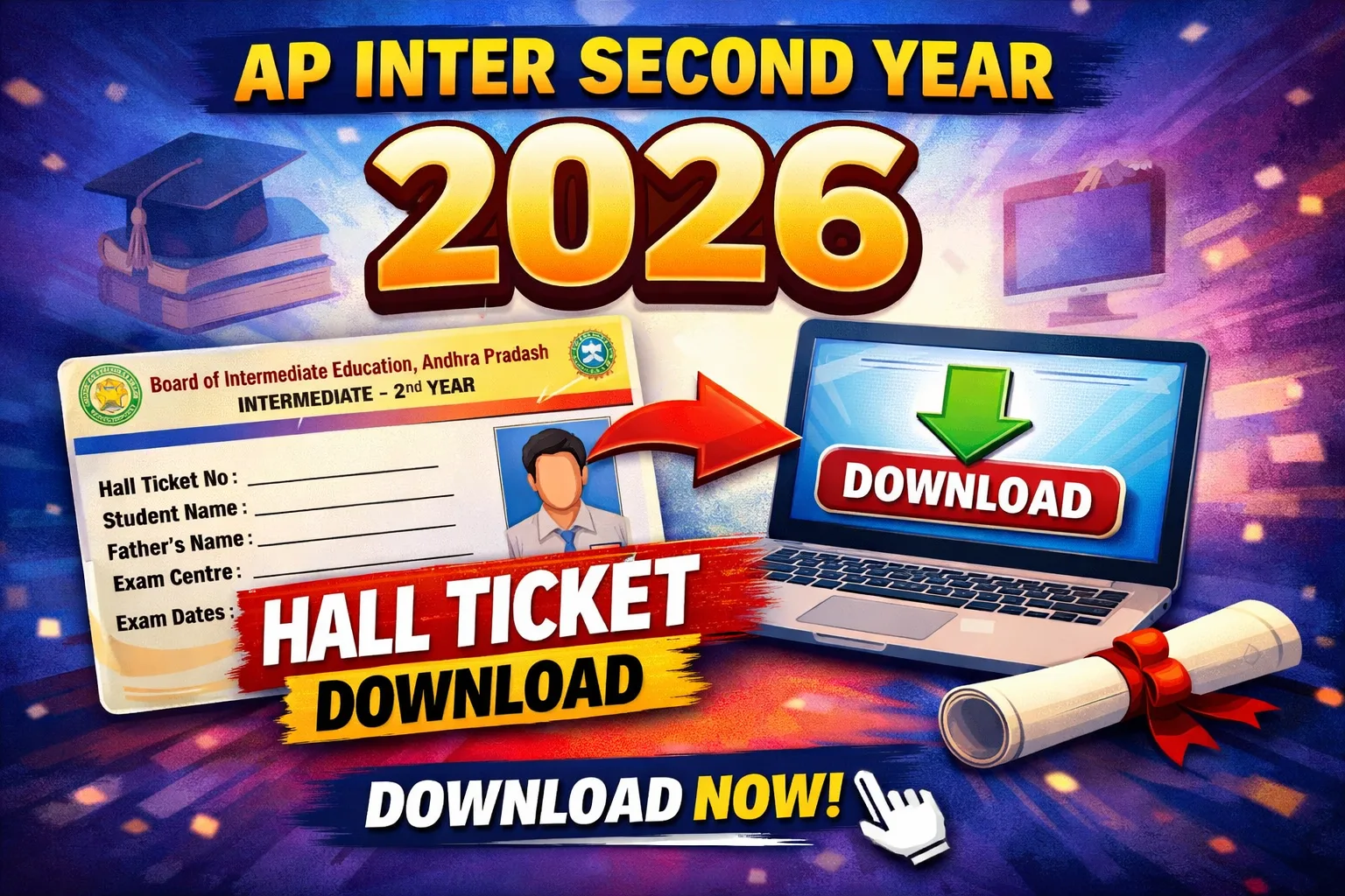 AP Inter Second Year 2026 Hall Ticket Download
