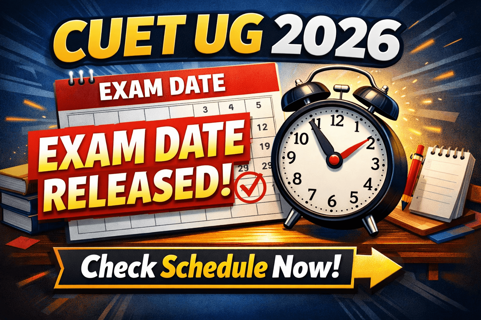 CUET UG 2026 Exam Date Released - Check Schedule