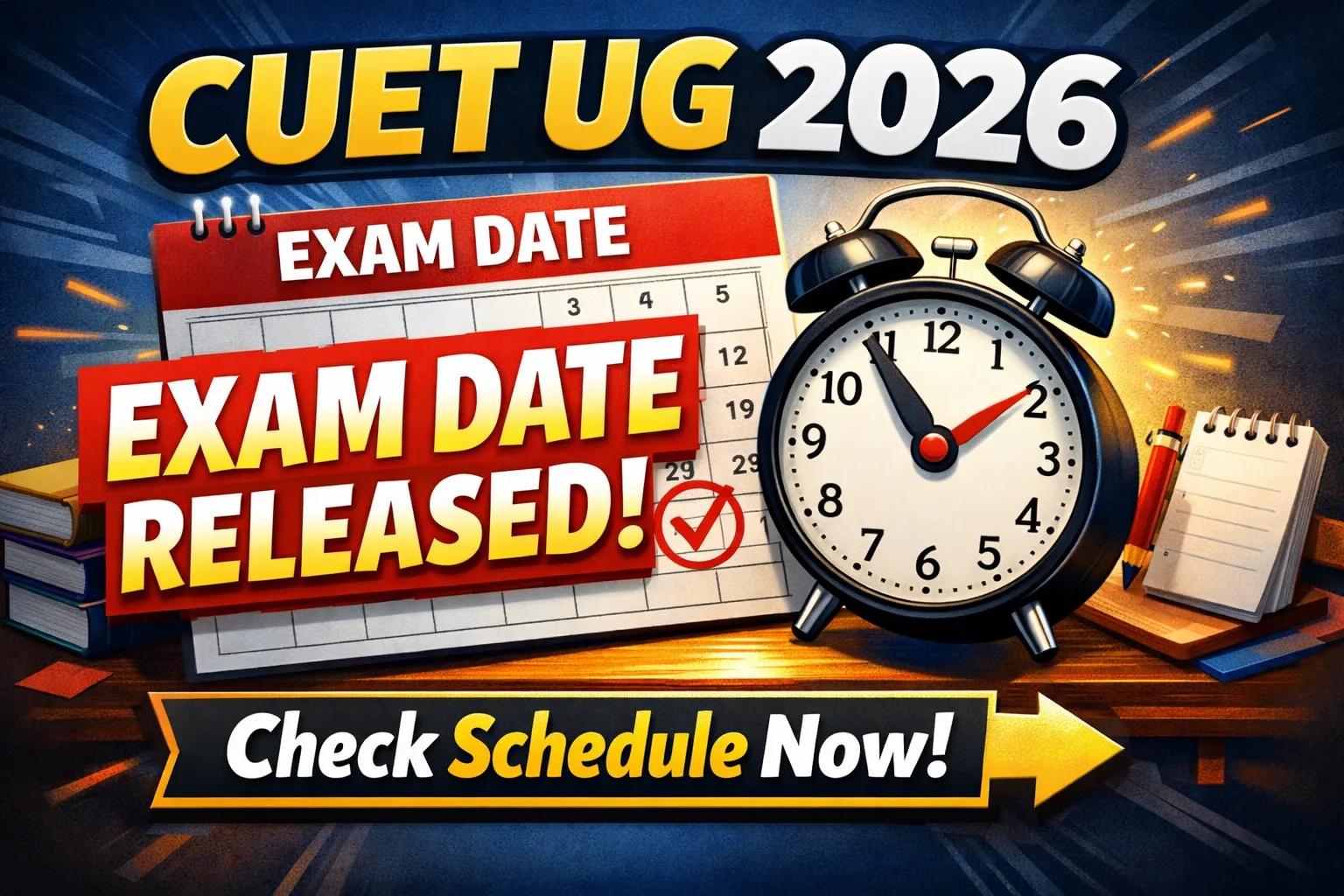 CUET UG 2026 Exam Date Released - Check Schedule