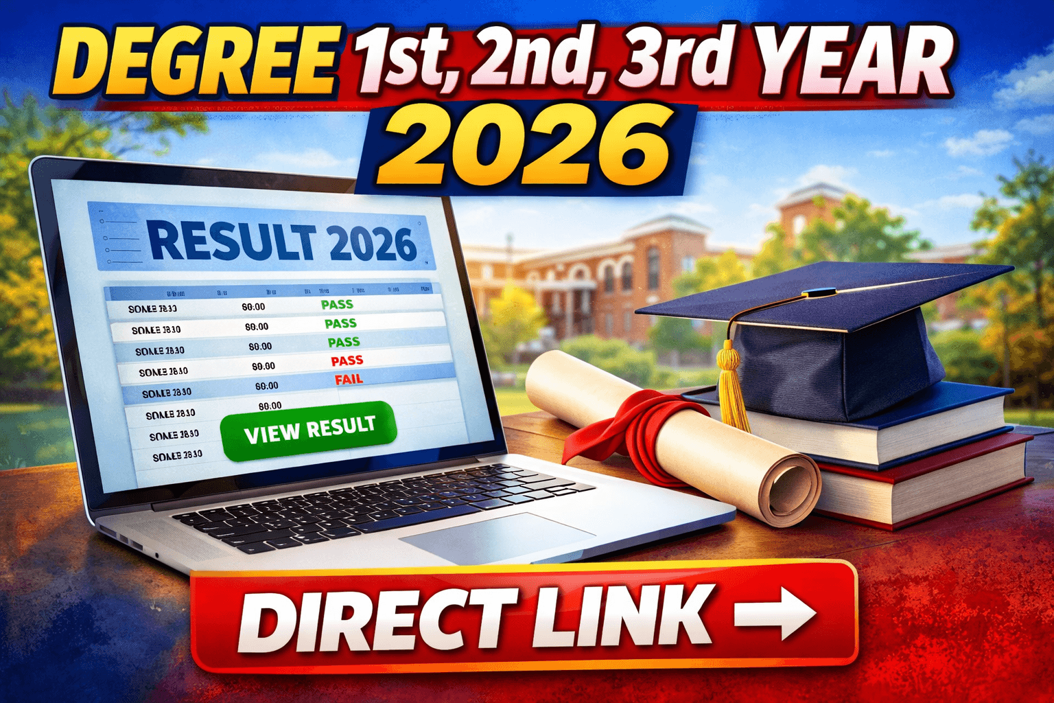 Degree 1st, 2nd, 3rd Year 2026 Result 2026 Direct Link
