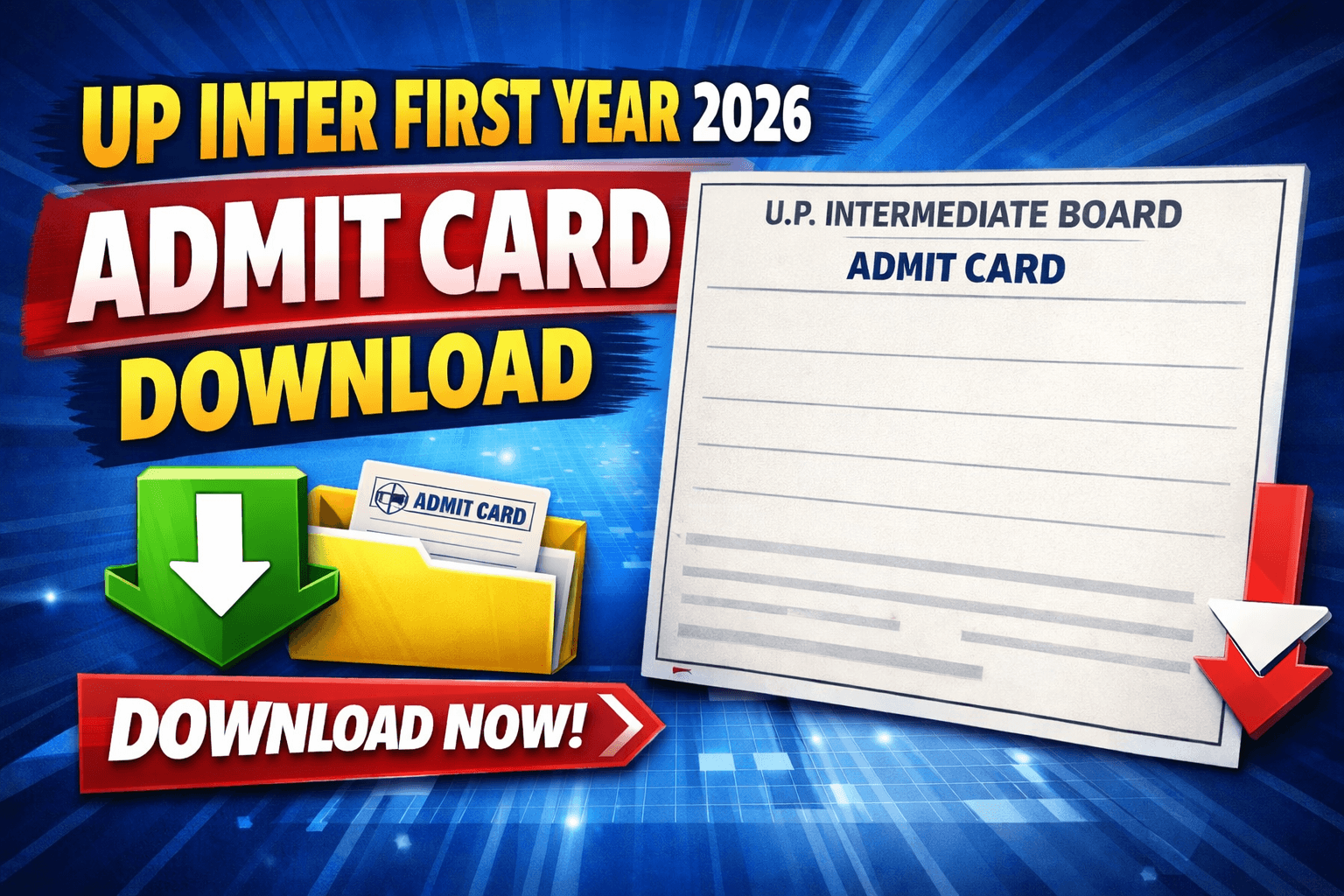 UP Inter First Year 2026 Admit Card Download