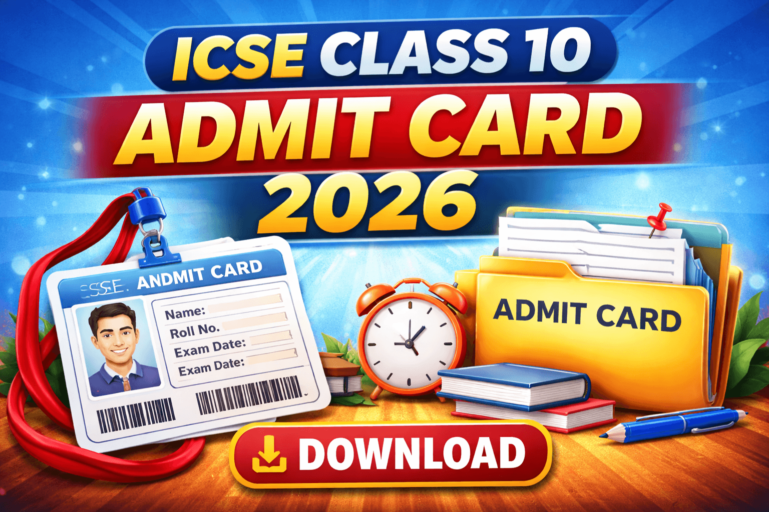 ICSE Class 10 Admit Card 2026 Download