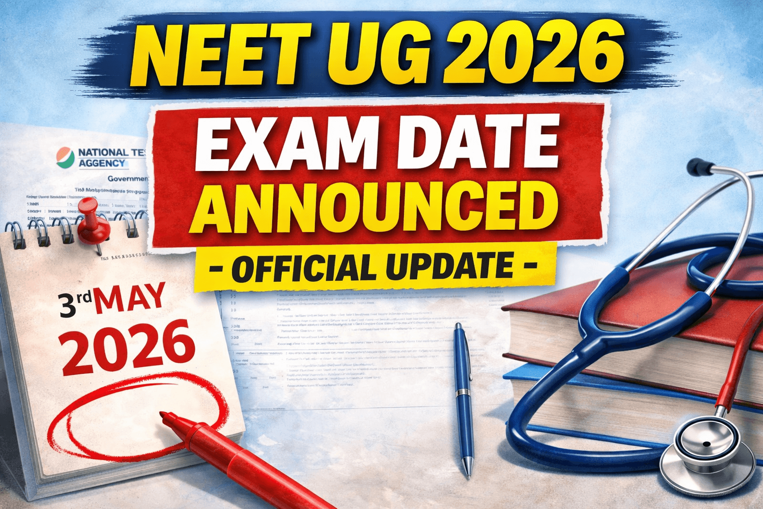 NEET UG 2026 Exam Date Announced - Official Update