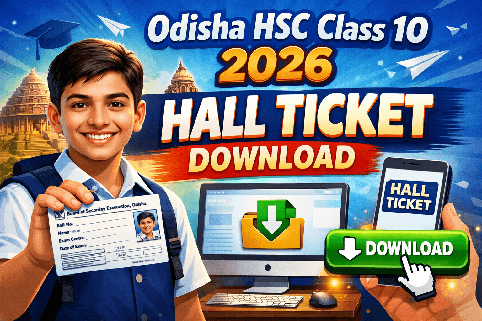 Odisha HSC Class 10 2026 Hall ticket Download