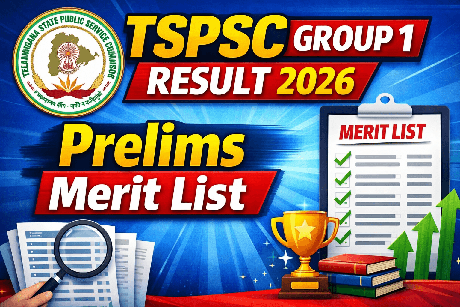 TSPSC Group 1 Result 2026 Prelims Merit List
