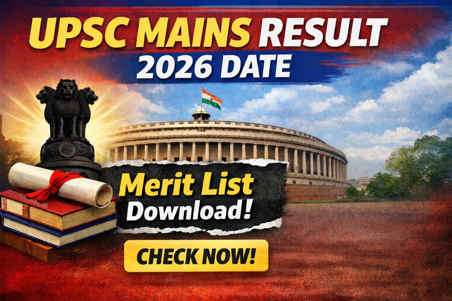 UPSC Mains Result 2026 Date - Merit List Download