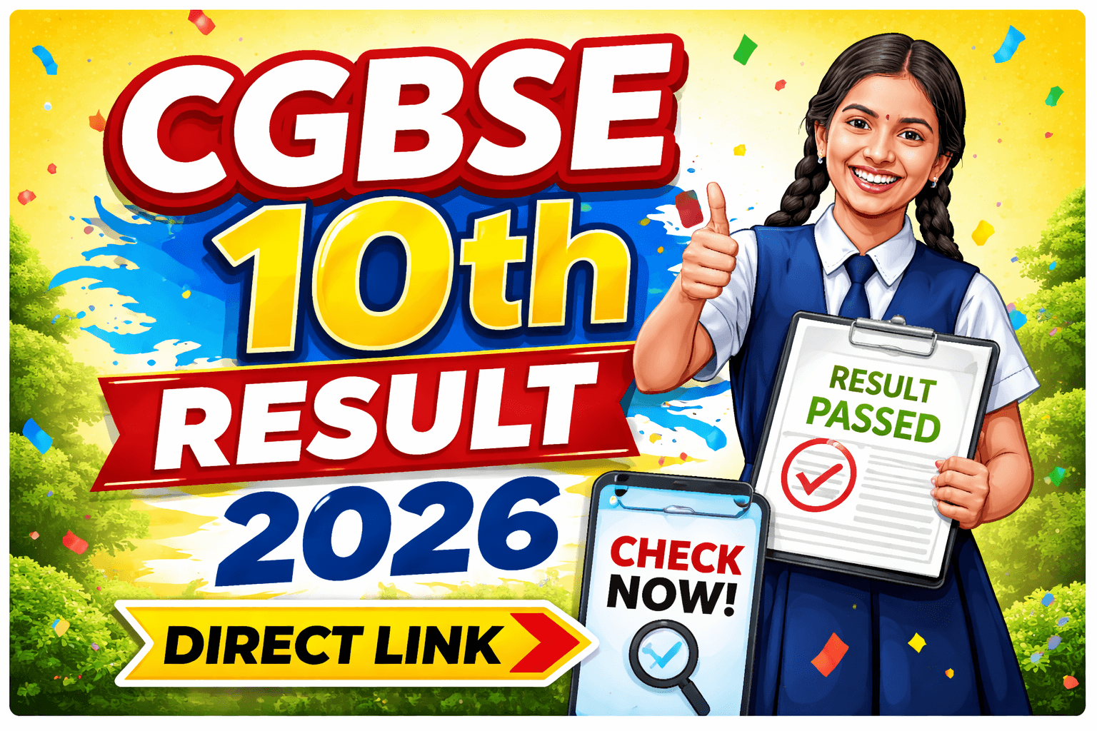 CGBSE 10th Result 2026 Check Now