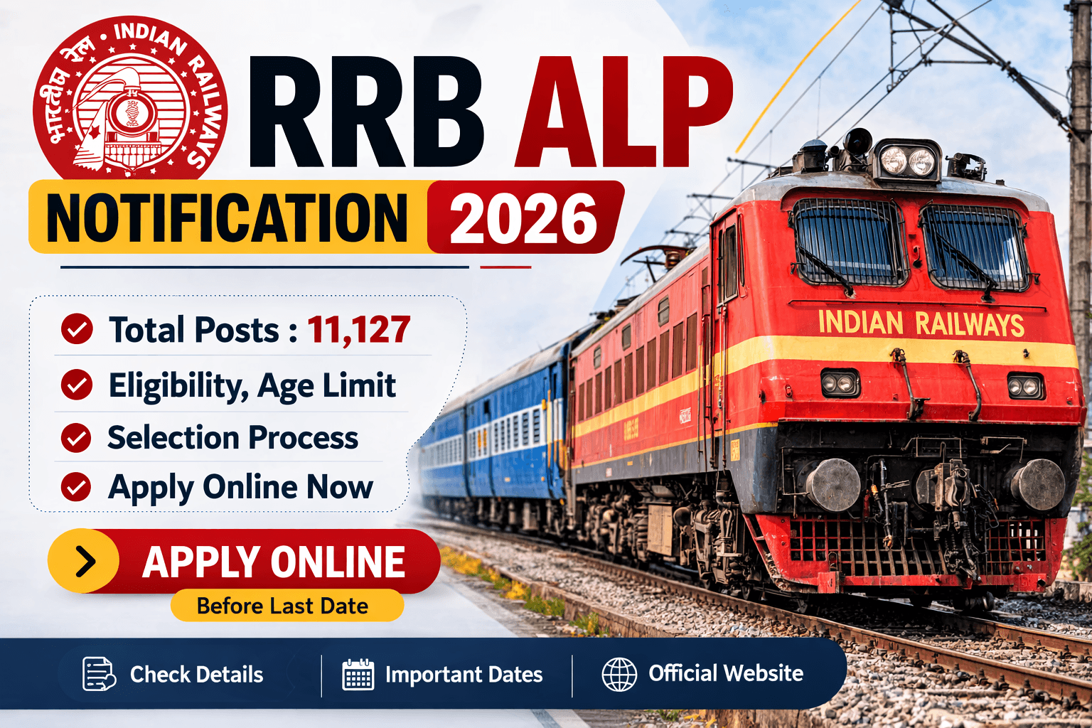 RRB ALP Notification 2026 Out Apply Online