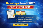 Navodaya Result 2026 OUT Check Now