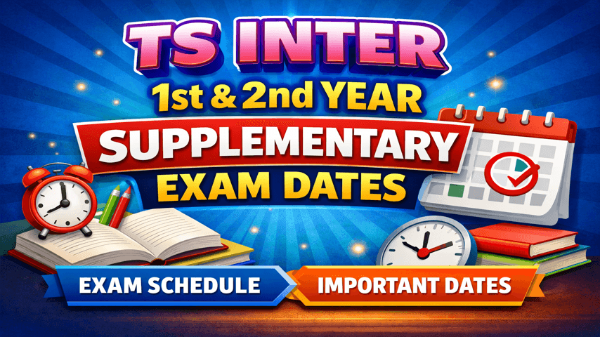 TS Inter 1st & 2nd year Supplementary Exam Dates