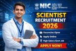 NIC Scientist Recruitment