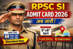 RPSC SI Admit Card